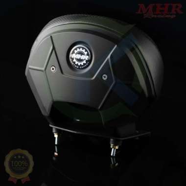 Senderan Backrest SJM PCX 150 - 160 MHR Racing Black doff - Honda PCX 150