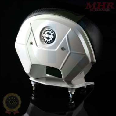 Senderan Backrest SJM PCX 150 - 160 MHR Racing White - Honda PCX 150
