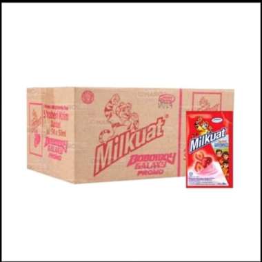 Milkuat Strawberry Minuman Susu [50 mL/ Pouch] x54 pcs dus