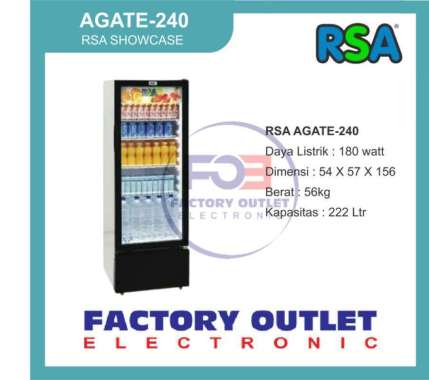 RSA GEA GETRA AGATE-240 Showcase Cooler ONLY BEKASI BOGOR DEPOK