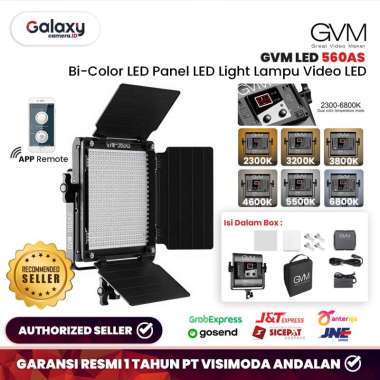 GVM GVM-560AS Bi-Color LED Panel LED Light Lampu Video LED Studio Vlog