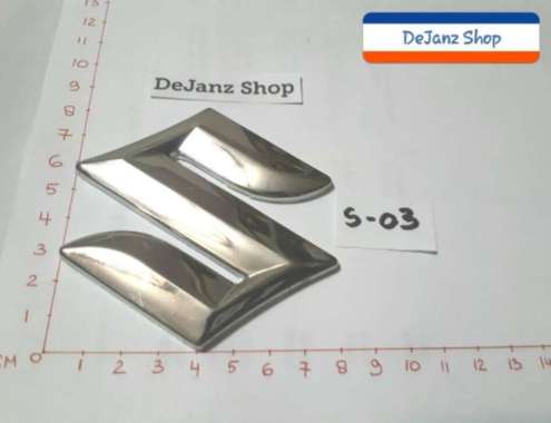Emblem - Tulisan - Sticker - Tempelan - Logo S . Suzuki APV Belakang. Multicolor