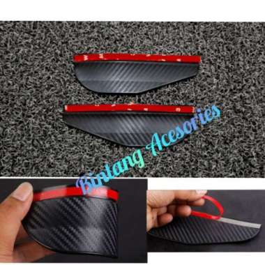 Talang Air Spion Mobil BRIO Motif CARBON Hitam Multicolor