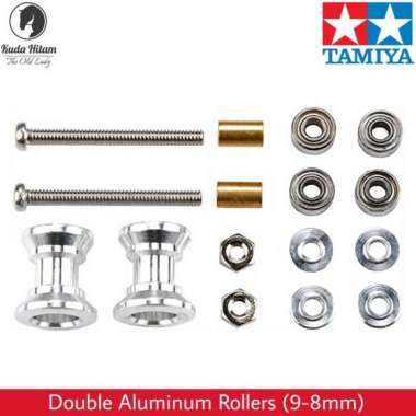 Tamiya 15403 Double Aluminum Roller 9-8mm Aluminium Rollers