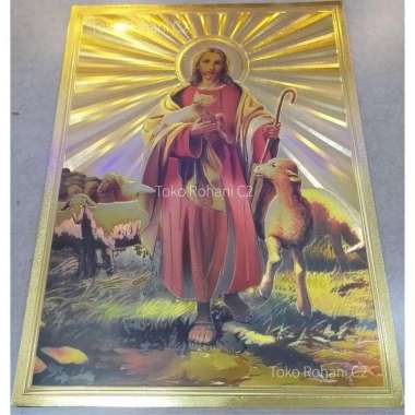 Poster Yesus Hologram 25x35cm - Poster Hologram