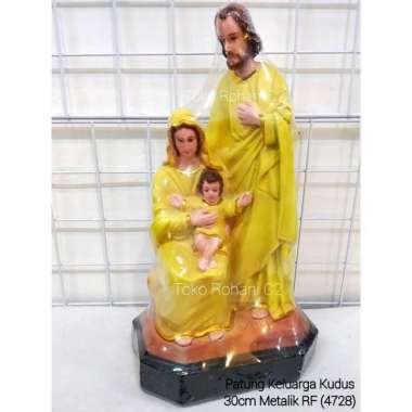 Patung Keluarga Kudus 30cm Metalik RF (4728) - Patung keluarga Kudus