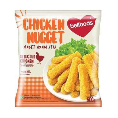 Promo Harga Belfoods Nugget Chicken Nugget Stick 500 gr - Blibli