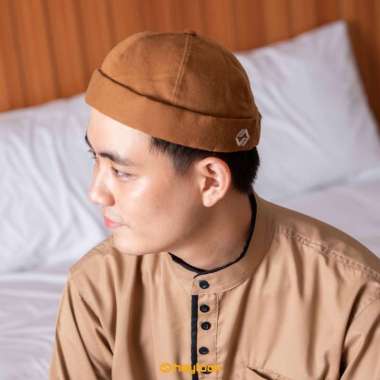 TOPI PECI MIKIHAT KOPIAH MUSLIM PRIA TOPI DISTRO PRIA Semua Ukuran Brown