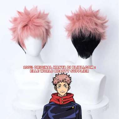 HYO-RI WIG : WIG ITADORI YUUJI WIG ITADORI YUJI WIG YUUJI ITADORI WIG YUJI ITADORI COSPLAY ANIME JUJ