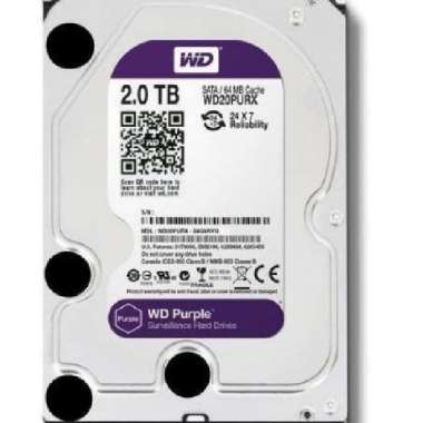 Hardisk WD PURPLE 2TB 3.5" (GARANSI 1 TAHUN)