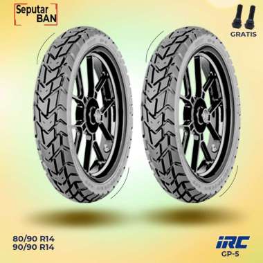 SEPASANG Ban Motor Matic // IRC GP5 80/90-14 dan GP5 90/90-14 Tubeless