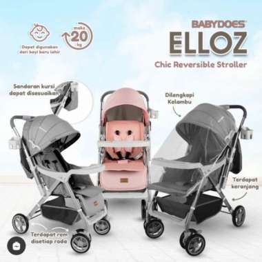 Stroller Babydoes Elloz Reversible Handle Dark Grey