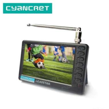 Portable HD TV Monitor 5 Inch DVB-T2 + Analog Hitam