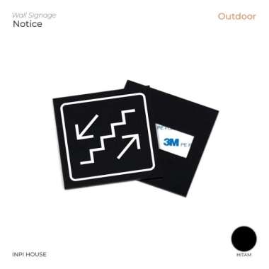 Logo Tangga Naik Turun - Stairs Signage Board - Acrylic - Logo Tangga