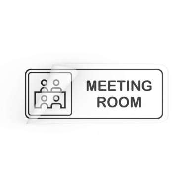 Meeting Room Stiker - Door Sticker - Stiker Ruang Rapat - Area Rapat Hitam