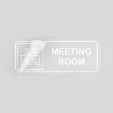 Meeting Room Stiker - Door Sticker - Stiker Ruang Rapat - Area Rapat Putih