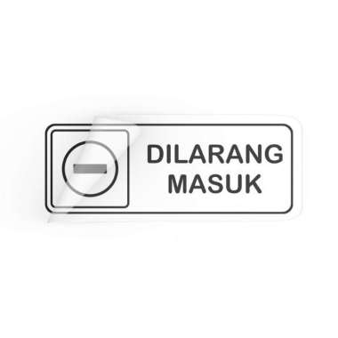 Stiker Dilarang Masuk - Door Sticker - Stiker - Dilarang Masuk Hitam