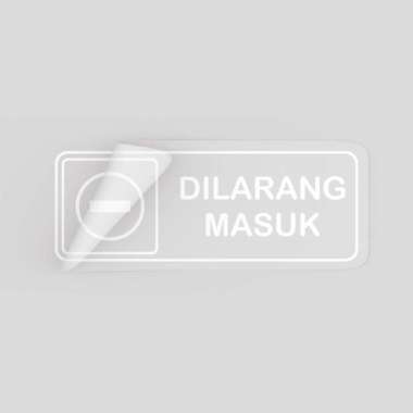 Stiker Dilarang Masuk - Door Sticker - Stiker - Dilarang Masuk Putih