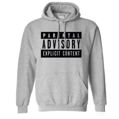 Jaket Hoodie Parental Advisory Hitam Abu misty Putih Terbaru