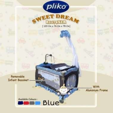 Pliko Baby Box B 1179 Xlr Sweet Dream / Box Tempat Tidur Bayi Blue