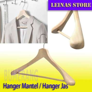 Hanger Jas Kayu / Hanger Mantel Kayu per pcs