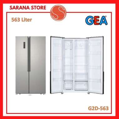 GEA KULKAS 2 PINTU SIDE BY SIDE G2D-563 - Silver