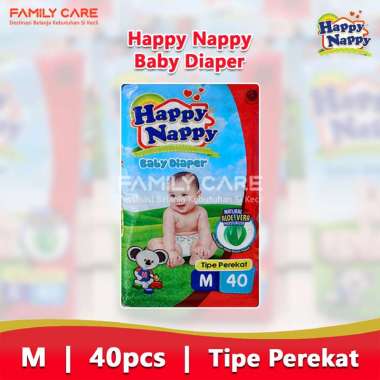Happy Nappy Diaper M40 | Popok Bayi Baru Lahir Tipe Perekat M 40