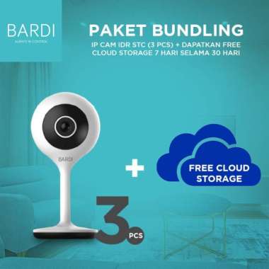 BARDI IP CAMERA IDR STATIC 3 PCS + CLOUD STORAGE
