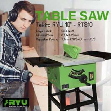 RYU Tekiro RTS 10" Mesin Table Saw / Gergaji Kayu / Mesin Potong Kayu