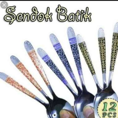 Sendok/garpu makan stainless steel/tebal/murah/kuat/harga 1lusin sendok batik