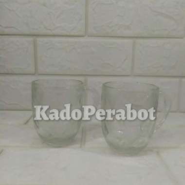 Gelas Bola kaca kecil - cangkir kaca motif bola - gelas cangkir cantik