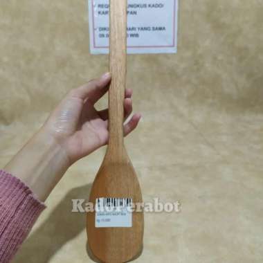 siamsi kayu Bulat - spatula kayu furnish - spatula kayu masak kilap