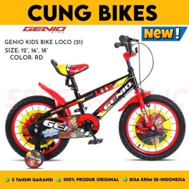 Sepeda Anak Laki BMX 16 inch GENIO LOCO by United Bike Merah - 12