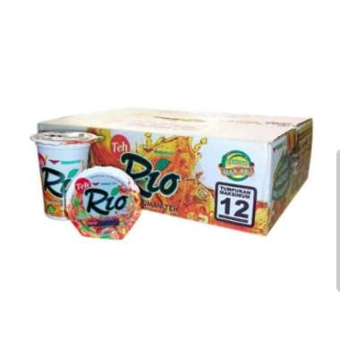 1 KARTON ( 24 PCS ) TEH RIO ORIGINAL CUP 190ml