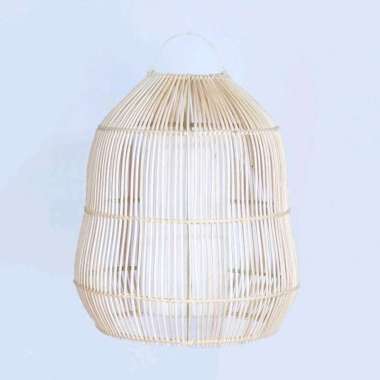 Lampion Rotan Kacang + Tabung - -