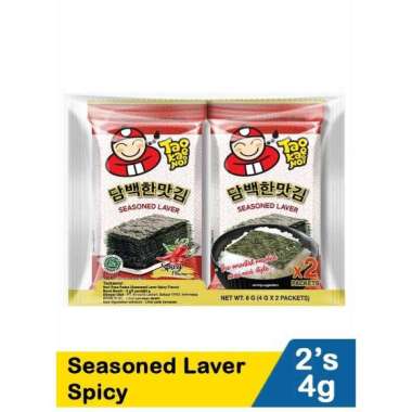 TAO KAE NOI SEASONED LAVER SPICY 2X4GR