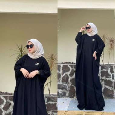 Dubai Kaftan Polos Wanita Jumbo Rayon Premium Gamis Kaftan Tebal Modern Kekininan Bigsize LD 160 cm 