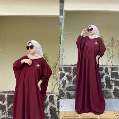 Dubai Kaftan Polos Wanita Jumbo Rayon Premium Gamis Kaftan Tebal Modern Kekininan Bigsize LD 160 cm 