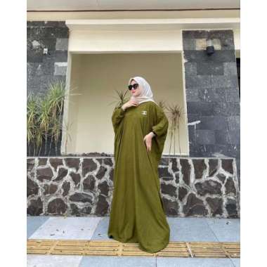 Dubai Kaftan Polos Wanita Jumbo Rayon Premium Gamis Kaftan Tebal Modern Kekininan Bigsize LD 160 cm 