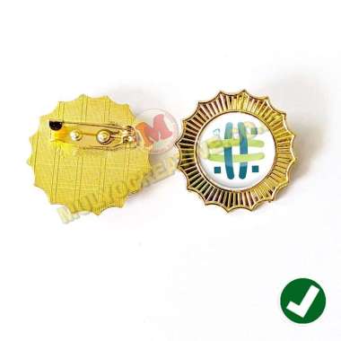 Pin Logo Pin KemenkopUKM Model Bunga – Bros Logo Bahan Logam Mulyocreative