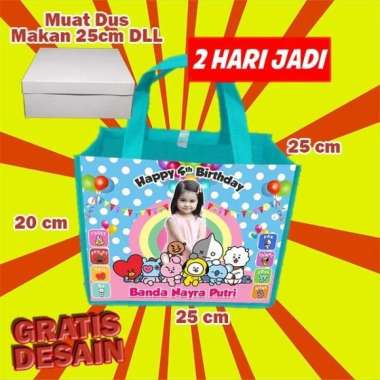 Tas Souvenir Ulang Tahun Anak Muat Dos Makan - PM20