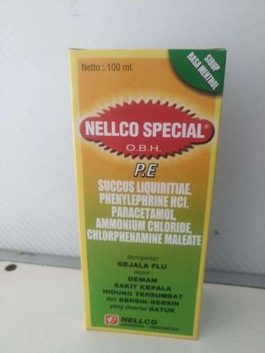 nelco nellco special OBH PE sirup 100ml rasa mentol batuk pilek dewasa