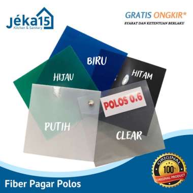 Fiber Pagar Polos | Penutup Pagar Rumah Fiber | Penutup Pagar Meteran Tebal 0.8 mm Clear