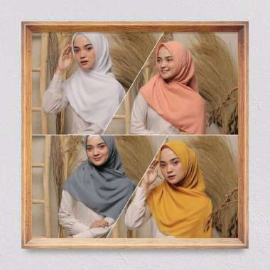 Jilbab Segi Empat Bella Square // Hijab Persegi Ukuran 115 x 115 Sky Blue
