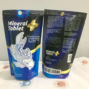 GARAM MINERAL TABLET Plus Vitamin C utk Pertumbuhan dan Kesehatan Ikan Hias Cupang Guppy Discus Louh