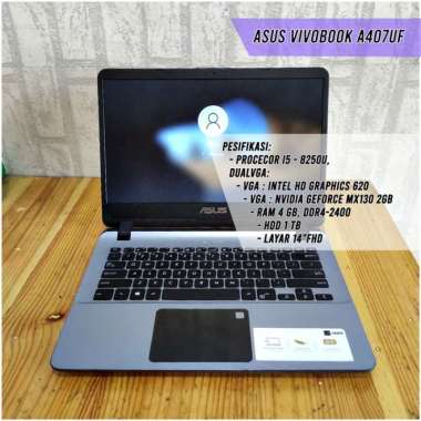 Laptop Asus VivoBook A407UF i5 8250U Ram 4 Gb DDR4 Hdd 1 Tb Dual VGA