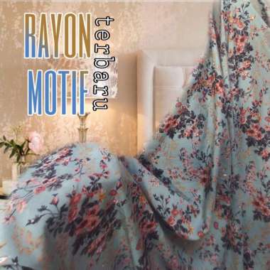 kain rayon motif bunga #1