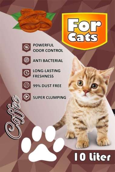 OEM Pasir Kucing Gumpal Wangi FORCATS FOR CATS 10 Liter KOPI Cat Litter