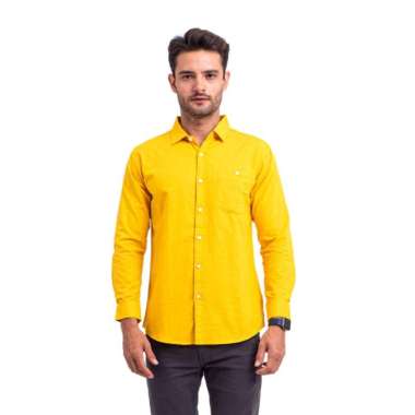 Redcliff Kemeja Pria Polos Panjang Mustard 6BK3354D 4A2 XXL