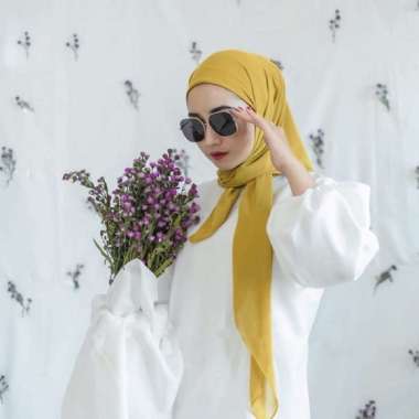 Jilbab Segitiga Malay Segi Empat Malay Tali Instan Melayu Malaysia Kunyit